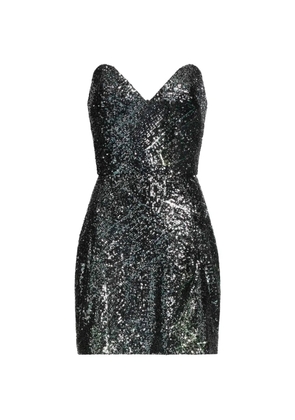 Elie Saab sequin-embellished heart-shaped mini dress - Black