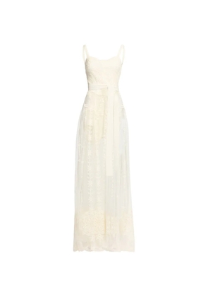 Elie Saab sleeveless tulle maxi dress - Neutrals