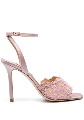 Arteana floral-lace strap 105mm sandals - Pink