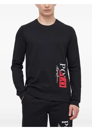 Polo Ralph Lauren long-sleeve logo pajama top - Black