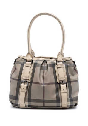 Burberry Pre-Owned 2000-2025 Small Smoke Check Coated Canvas Northfield satchel - Neutrals