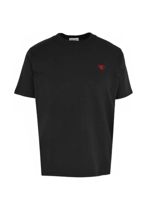 Family First crew-neck embroidery T-shirt - Black