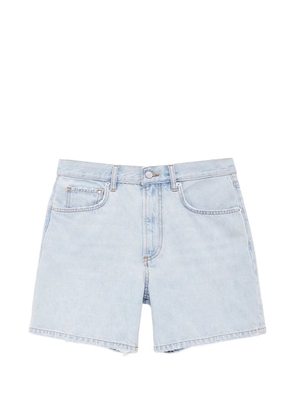 ANINE BING Delaney frayed-edge denim shorts - Blue