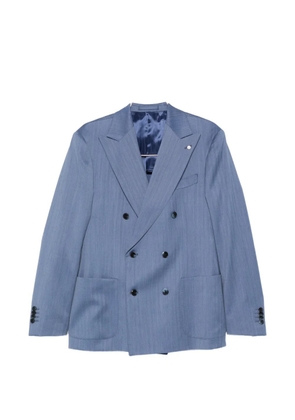LUIGI BIANCHI MANTOVA double-breasted wool suit - Blue