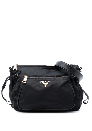 Prada Pre-Owned 2013-2026 Saffiano Trimmed Tessuto Zip Top shoulder bag - Black