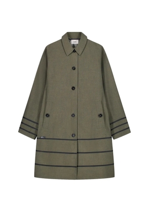 Coperni striped car coat - Green