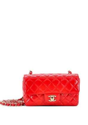 CHANEL Pre-Owned Classic Single Flap Bag Quilted Patent Mini crossbody bag - Red