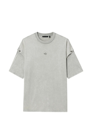 FIVE CM embroidered-logo T-shirt - Grey