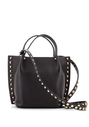Valentino Garavani Pre-Owned Rockstud Convertible Top Handle Open Leather Mini tote bag - Black
