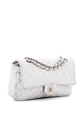 CHANEL Pre-Owned Classic Double Flap Bag Quilted Perforated Lambskin Medium shoulder bag - Grey