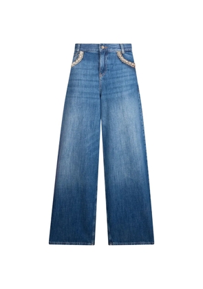 LIU JO jewel-embellishments flared jeans - Blue