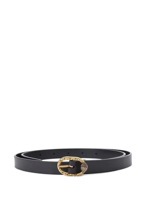 Kurt Geiger Mayfair 18 crystal-embellished leather belt - Black