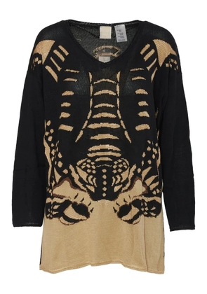 Krizia Pre-Owned embroidery T-shirt - Black