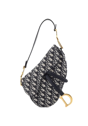 Christian Dior Pre-Owned Saddle Handbag Oblique Canvas Medium shoulder bag - Blue