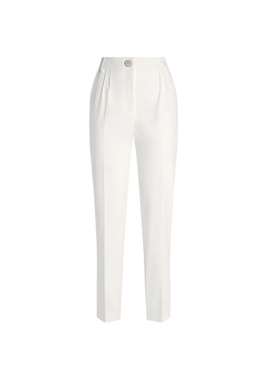 Genny buttoned pleated trousers - White