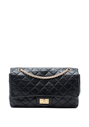CHANEL Pre-Owned 2011 Quilted Aged Calfskin Reissue 2.55 Double Flap 227 shoulder bag - Black