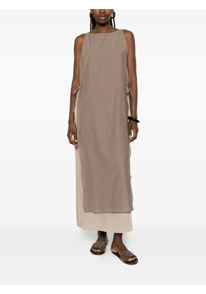 VIKTORIA CHAN Opame tie detail dress - Brown