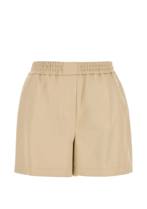 LOEWE sand leather shorts - Neutrals