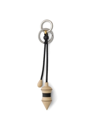 LEMAIRE striped pendulum keyring - Neutrals