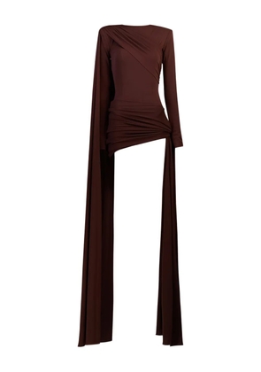 The New Arrivals Ilkyaz Ozel Venus asymmetric dress - Brown