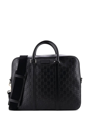 Gucci Pre-Owned Signature Convertible Briefcase Guccissima Leather Medium business bag - Black