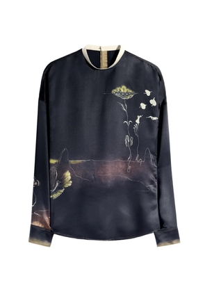 LEMAIRE printed blouse - Black