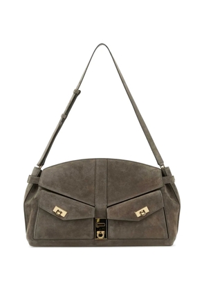 Ferragamo clasp fastening shoulder bag - Grey