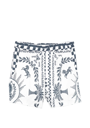 RHUDE graphic print shorts - White