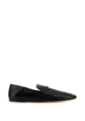 Ferragamo buckle leather loafers - Black