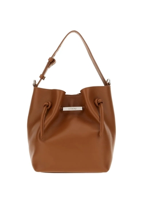 Iceberg logo-plaque leather tote bag - Brown