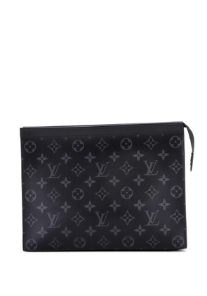 Louis Vuitton Pre-Owned Pochette Voyage Monogram Eclipse Canvas MM clutch bag - Black