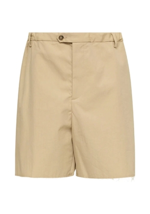 MM6 Maison Margiela frayed-details cotton shorts - Neutrals