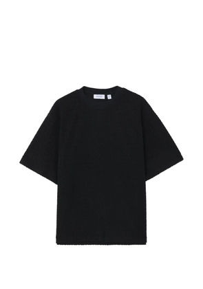 Off-White logo-pattern terrycloth T-shirt - Black