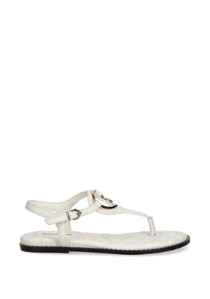 Blauer leather flat sandals - White