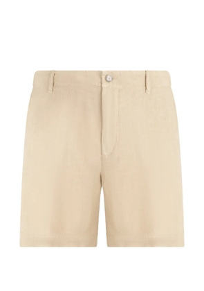 120% Lino elasticated-waist shorts - Neutrals