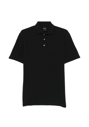 Fedeli short-sleeve polo shirt - Black