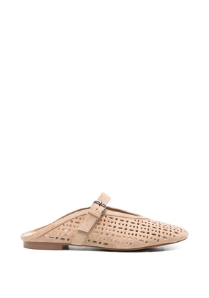 Bibi Lou Maia cutout flat mules - Neutrals