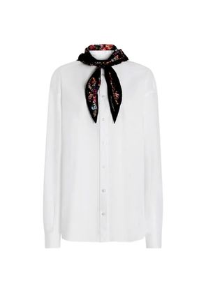 Dolce & Gabbana poplin shirt with silk scarf - White