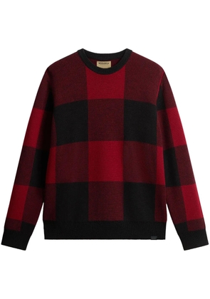 Woolrich check-pattern virgin wool sweater - Red