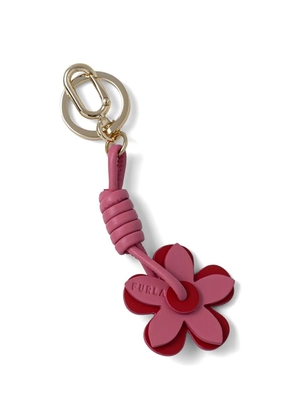 Furla flower-charm keyring - Pink
