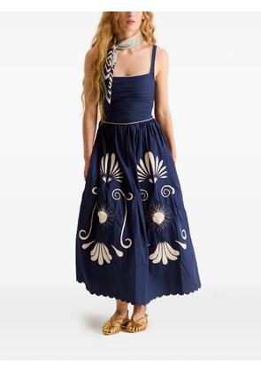 Carolina K Almara embroidered midi dress - Blue