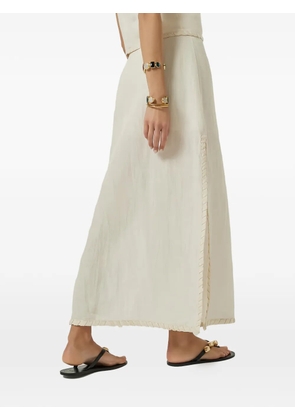 SCARLETT POPPIES side-slit maxi skirt - Neutrals