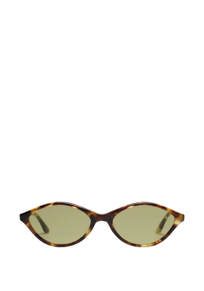 Peter And May oval-frame sunglasses - Brown