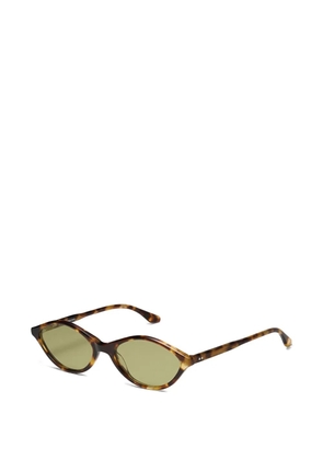 Peter And May oval-frame sunglasses - Brown
