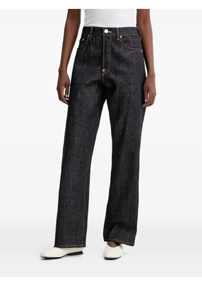 Kenzo low-waist contrast-stitching japanese denim jeans - Blue