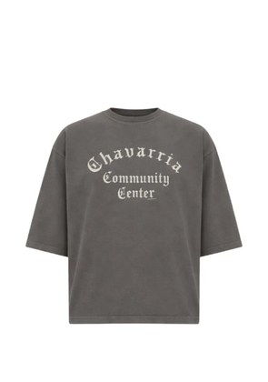 Willy Chavarria logo round-neck t-shirt - Grey
