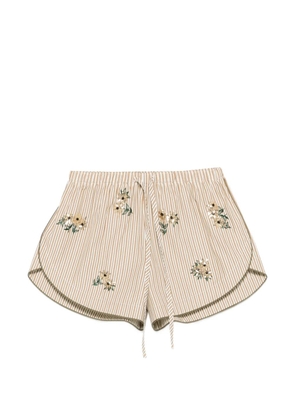 SANDRO striped-pattern shorts - Neutrals