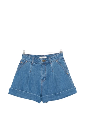 ZIMMERMANN pleated cuffed shorts - Blue