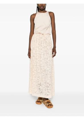 ZIMMERMANN flower-lace maxi skirt - Neutrals
