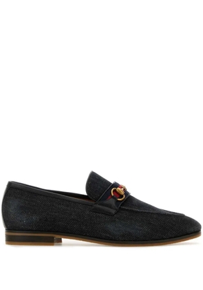 Gucci Horsebit-detail denim loafers - Black